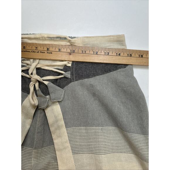 Karma Nepal Crafts Women's M Cotton Baggy Boho Pants Harem Gray Beige Whimsy￼ - Picture 7 of 12